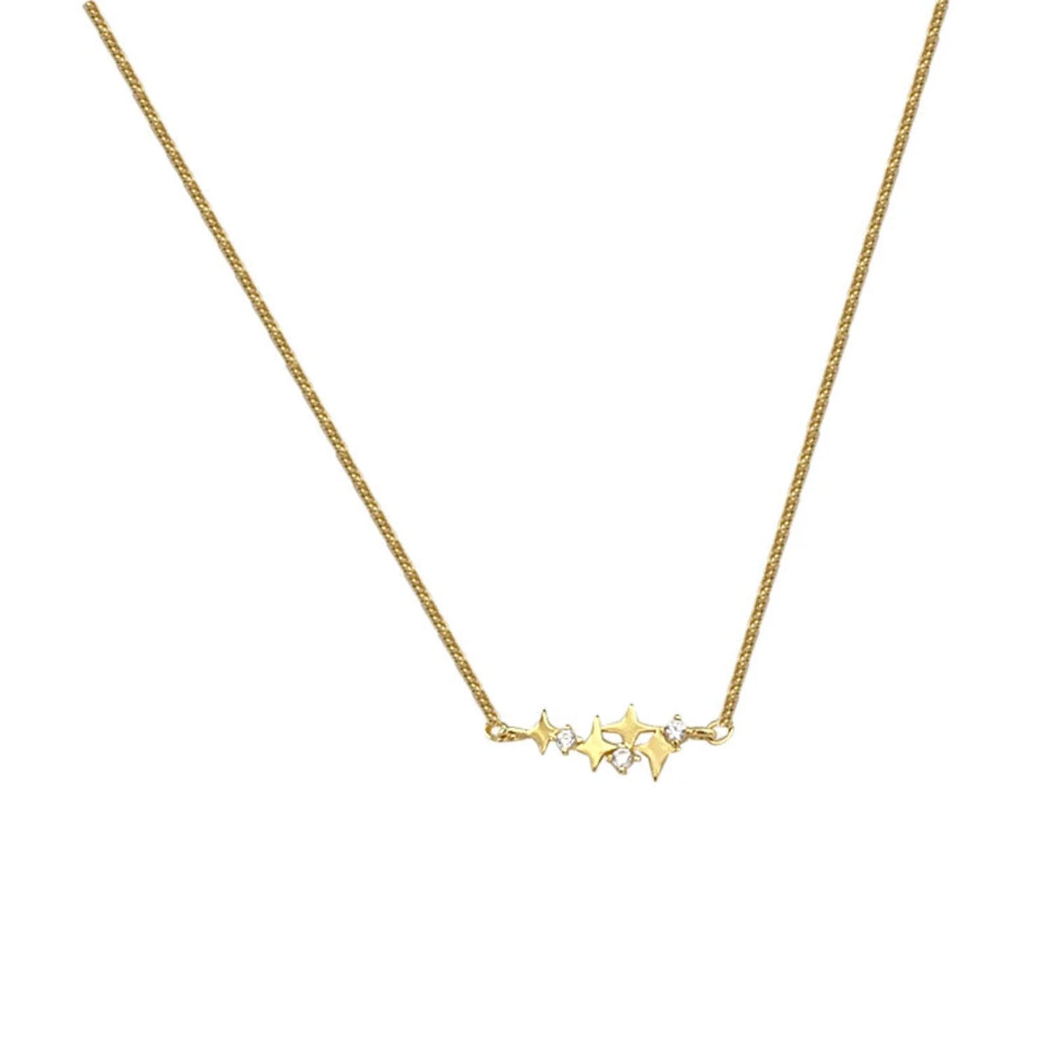 Collier Astrid Love Local Jewelry doré avec pendentif étoiles brillantes – Idées cadeau femme, koolkado